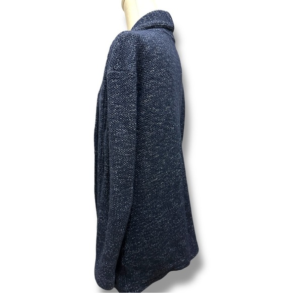 294 ZARA | EUC Turkey Women’s Blue Open Front Knit Cardigan Sweater (size M) - Picture 3 of 12